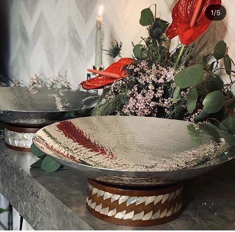 MOTHER of PEARL INLAY CHOCOLATE SERVING TRADITIONAL RAMADAN GIFT in GULF UAE QATAR KUWAIT  BAHRAIN SAUDI ARABIA by VINTAGE CRAFT