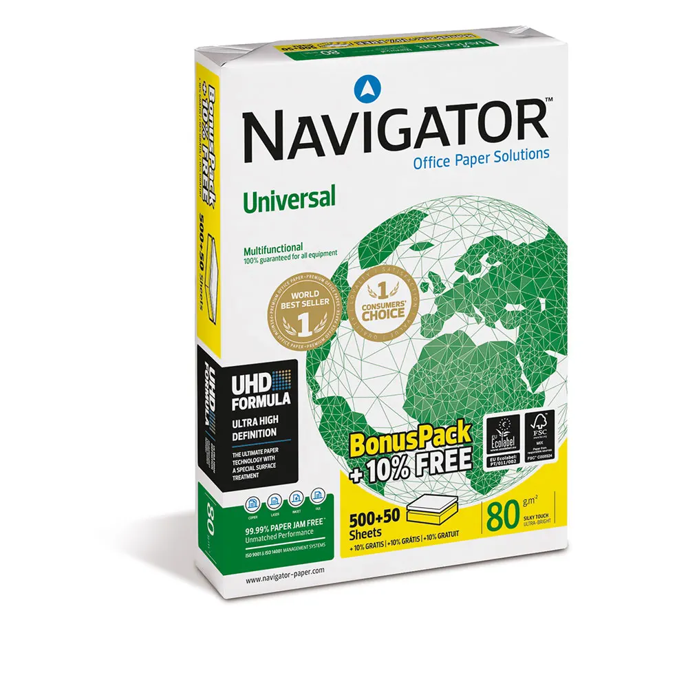 High Quality Navigator A4 Copy Paper 80gsm & 75gsm White Color