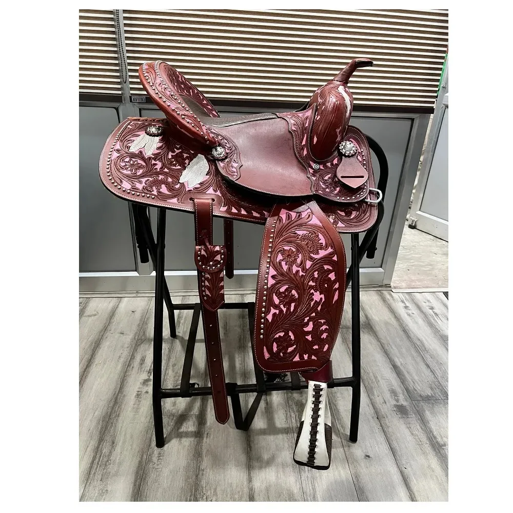 Hand Made Tooling Western Horse Saddle In Customized Color Available At Affordable Price From