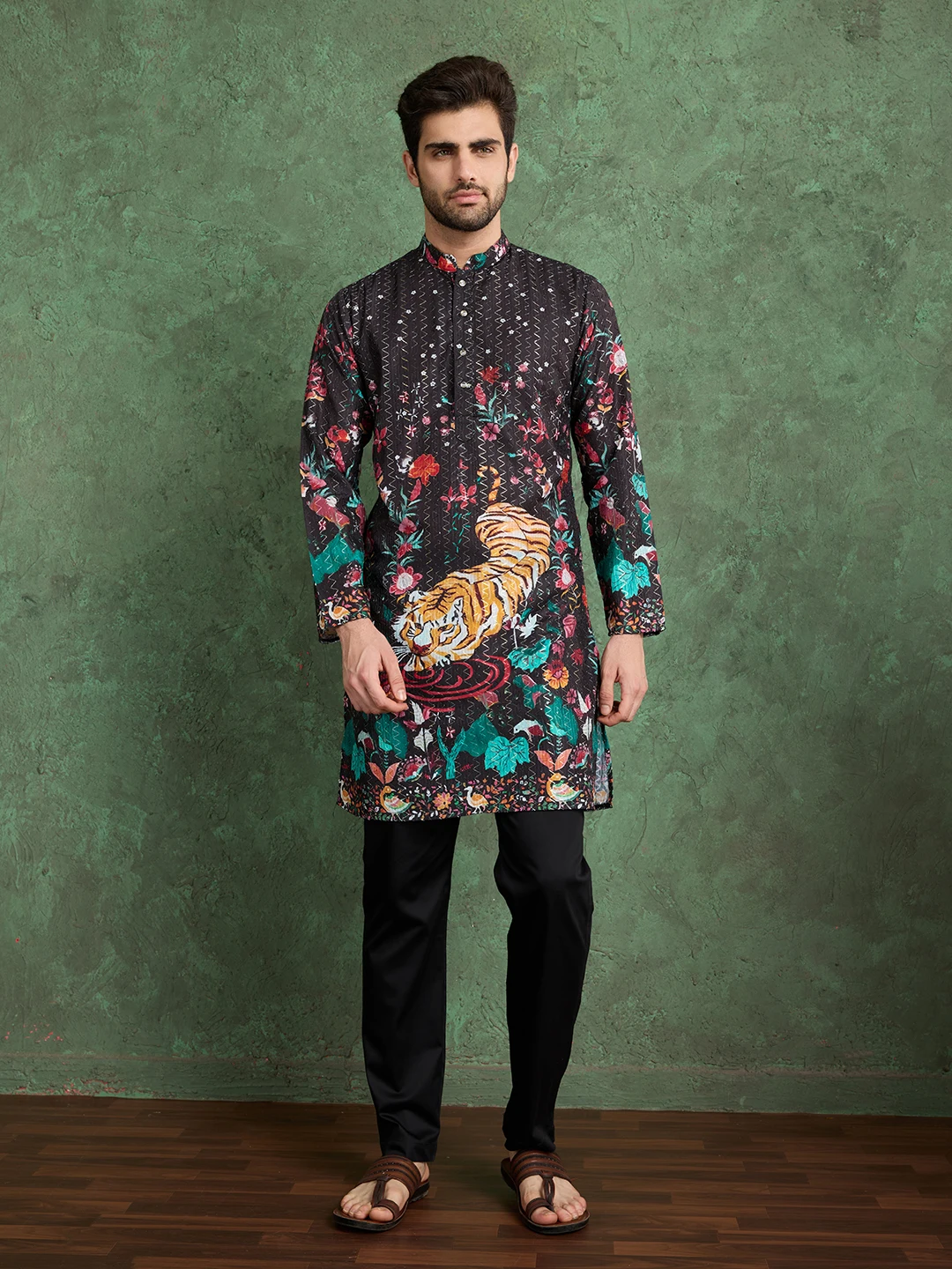 Multicolor Cotton Kurta for Men Indian Festival Ethnic Wear