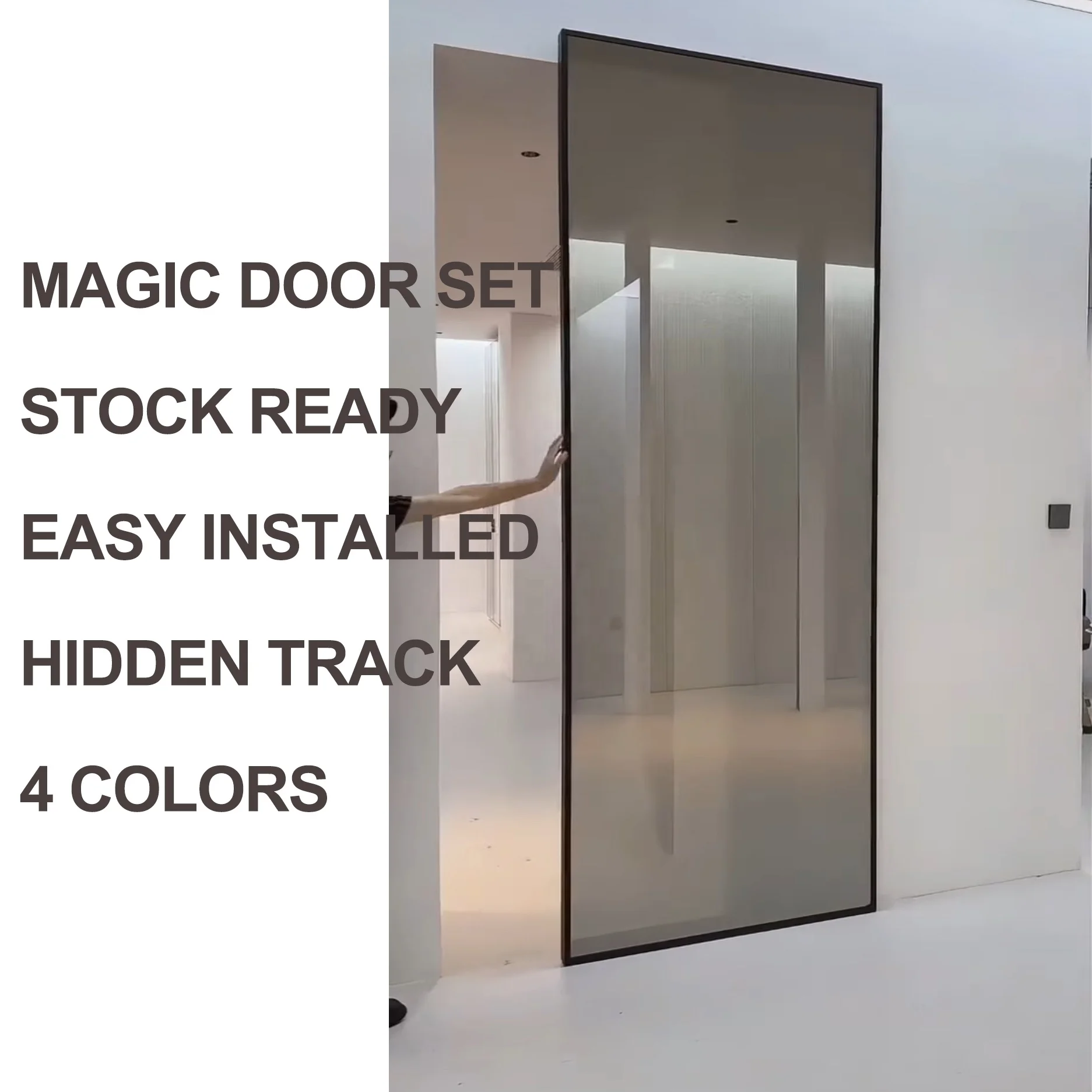 Ghost Door Hardware Kits Invisible Sliding Door System Glass Sliding Interior Door