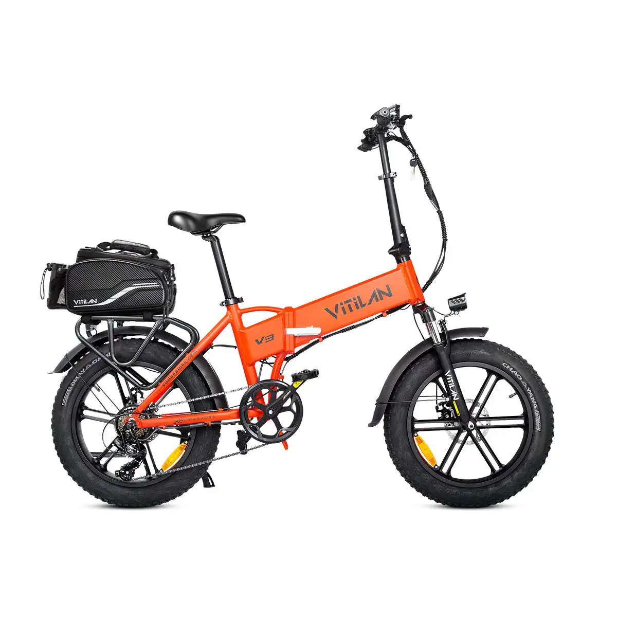 V3 2.0 Adult All Terrain Electric Folding Bike with Fat Tires