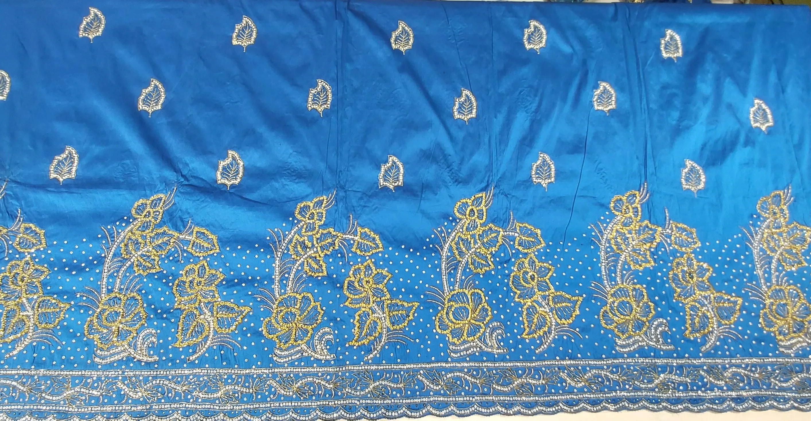 Best African George Wrapper Fully Indian George Fabric Heavy Beaded A83608c963acd45afa86a310d3fdf5b481