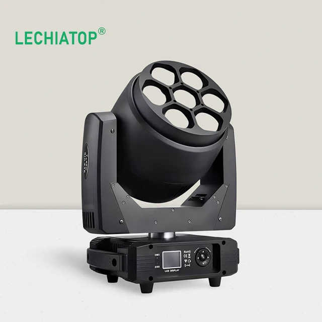 7X40W RGBW Moving Head LED Wash Beam Bee Eye for Events Zoom Splash Moving Lights with PVC Body DMX512 Control Mode