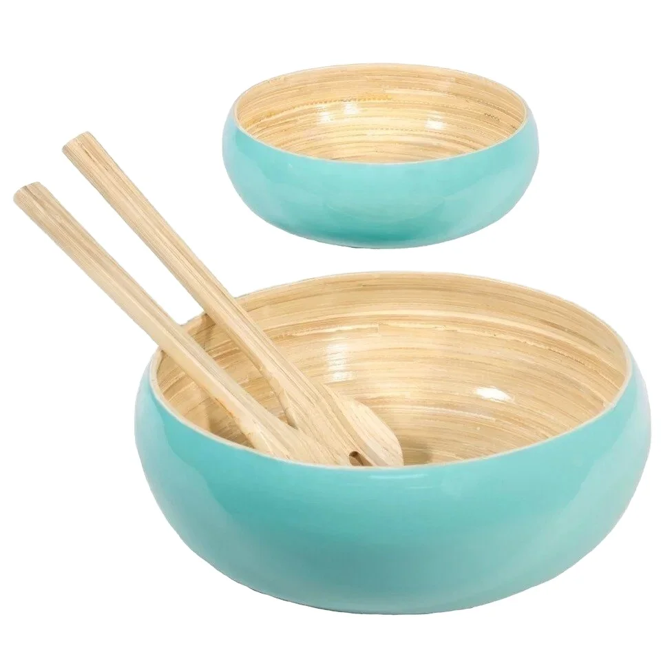 Colorful Bamboo Bowls Small And Big Size Bamboo Salad Bowl Vietnam ...