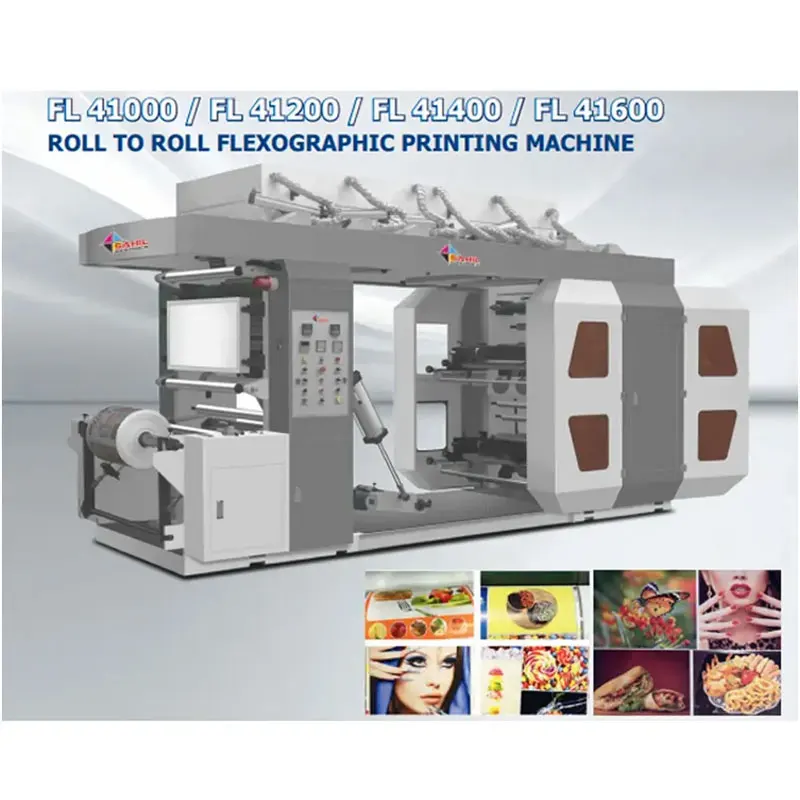 High Speed 4 Color Flexo Printing Machine Roll to Roll Flexographic Printing Machine From India