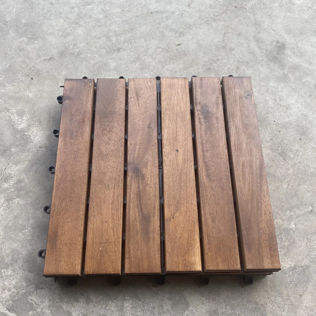 Outdoor Acacia Wood Decking Tiles 30 X 30 Cm Easy To Instal Diy