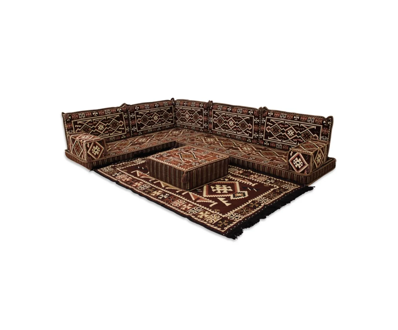 ANADOLU OTTOMAN Çift Kişilik Set Osmanlı Fas Desenli Ergonomik Yer