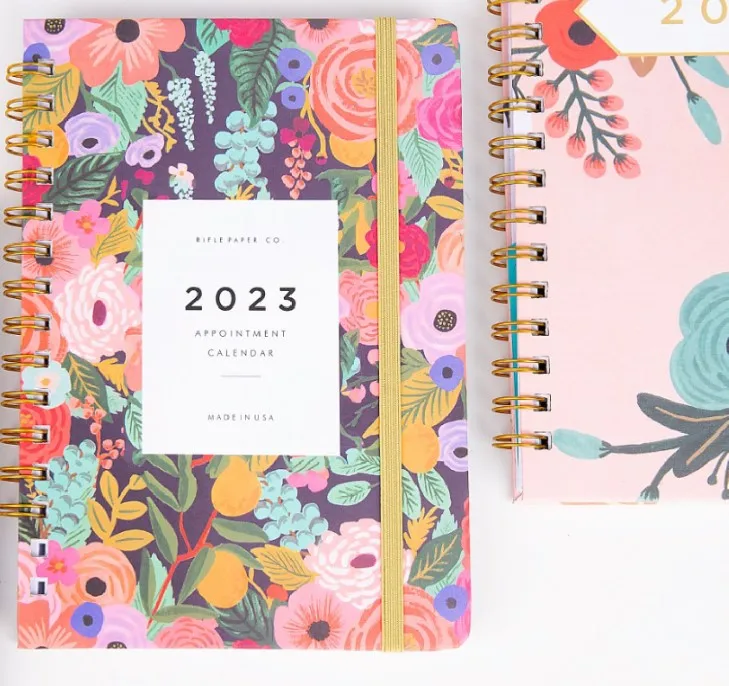 2024 New Floral Trend Design A5 Spiral Bound Hardcover Notebook Journal Hardcover Spiral Notebook