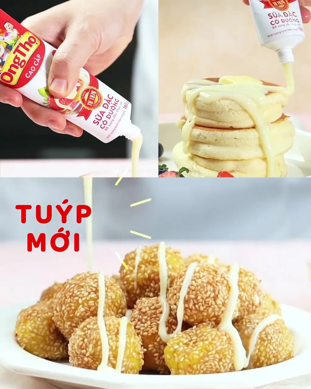 Vinamilk - Ong Tho Brand - White Red Label - Sweetened Condensed Milk - Tube 165g X 24 Tubes Per Carton