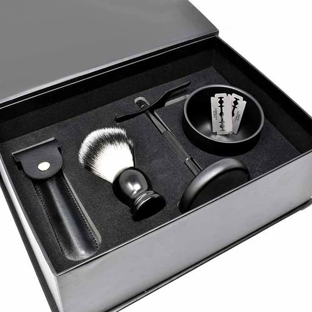 Metal Shaving Stand And Brush Wood/stainless Steel Mix Personal Use