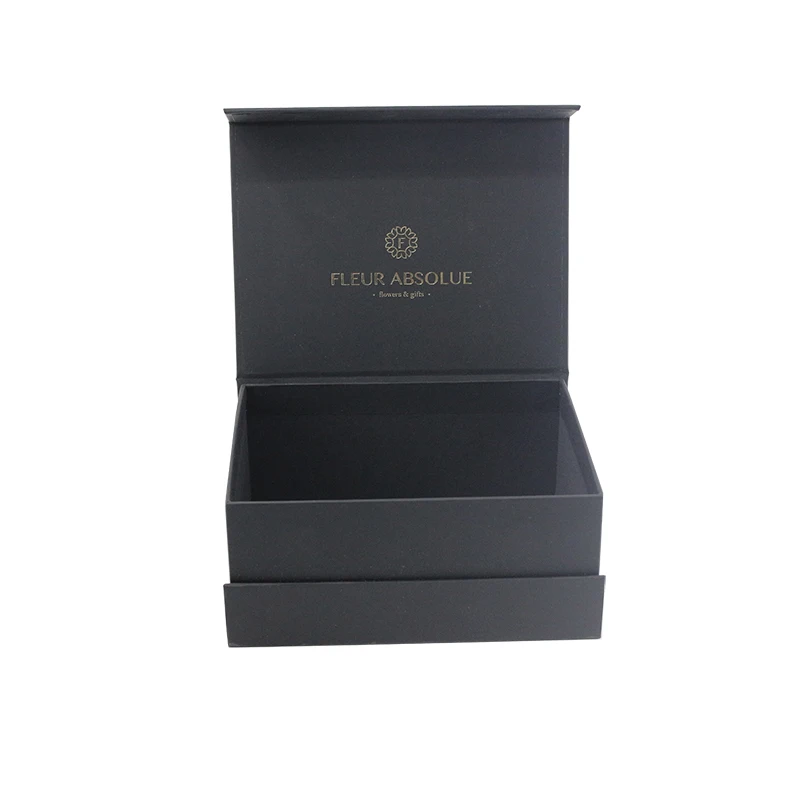Custom Black Gift Boxes Packaging For Present Cardboard Paper