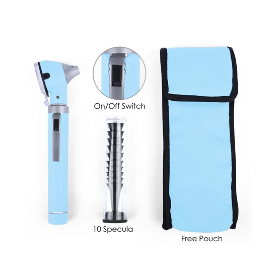 Mini Ent Otoscope Diagnostic Portable Fiber Optic Examination Set With