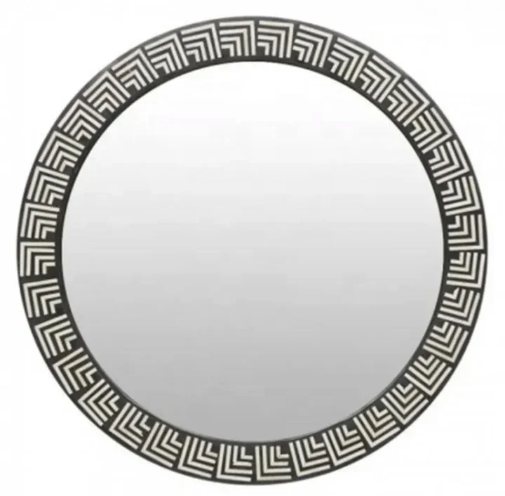 Лучшая инкрустация из смолы черная зеркальная рама настенное зеркало для ванной спальни гостиной каминного зала украшения дома