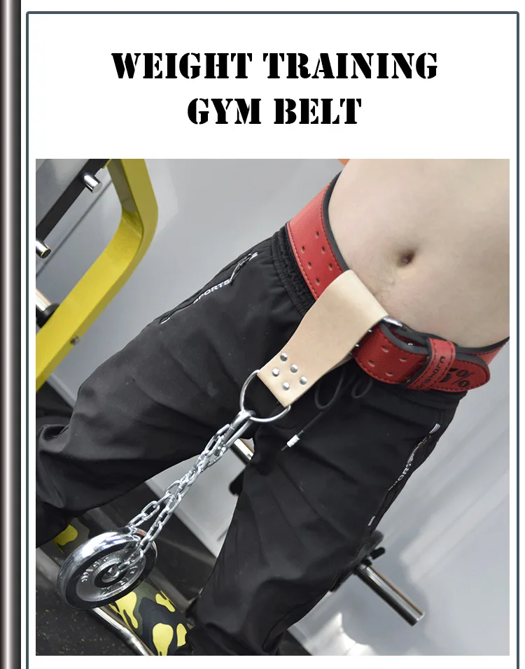 Pullups Powerlifting And Bodybuilding Workouts Heavy Duty Leather Dip Belt With Chain For