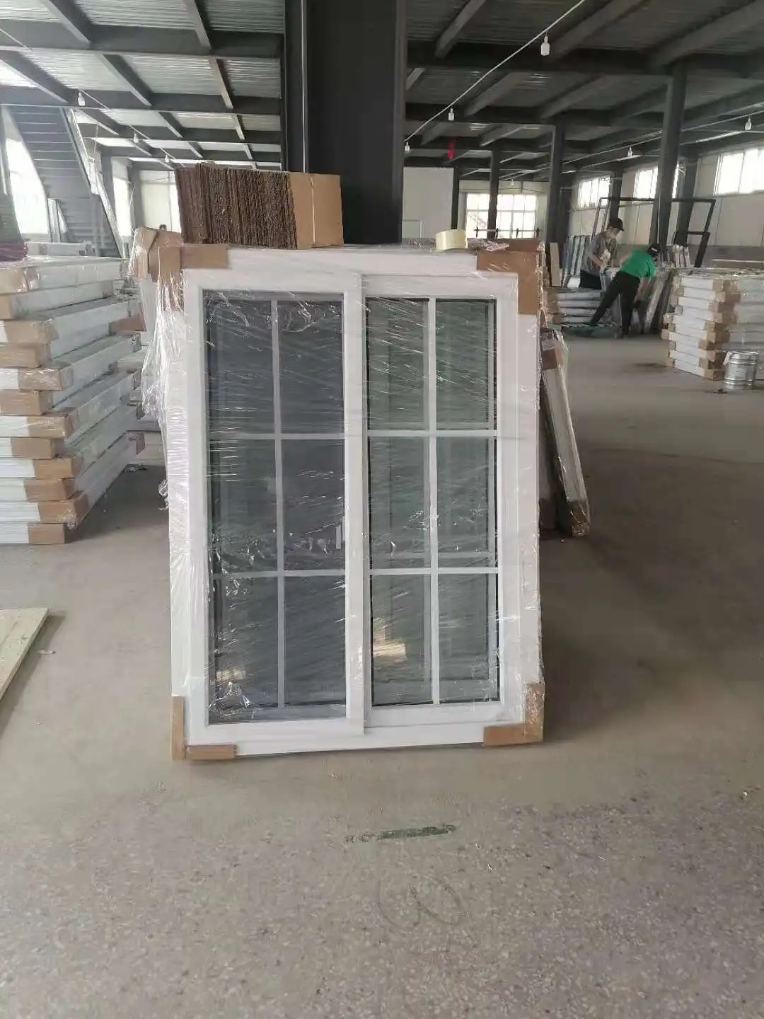 UPVC PVC windows Single Glassed Sliding Pvc windows With Grill Design and Mosquito Net for Panama
