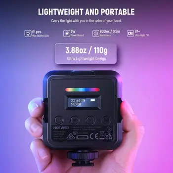 NEEWER RGB62 Magnetic RGB Video Light with Upgraded APP Control detail image