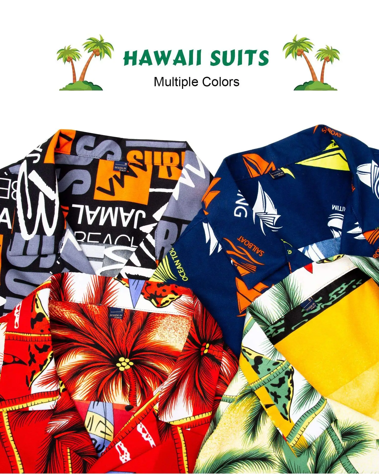 Oem Custom Print New Hawaiian Beach Wear Herren Shi Sho Set Herrenhemd Sommerkleidung Farbdruck mit kurzen Ärmeln33_voghion.com