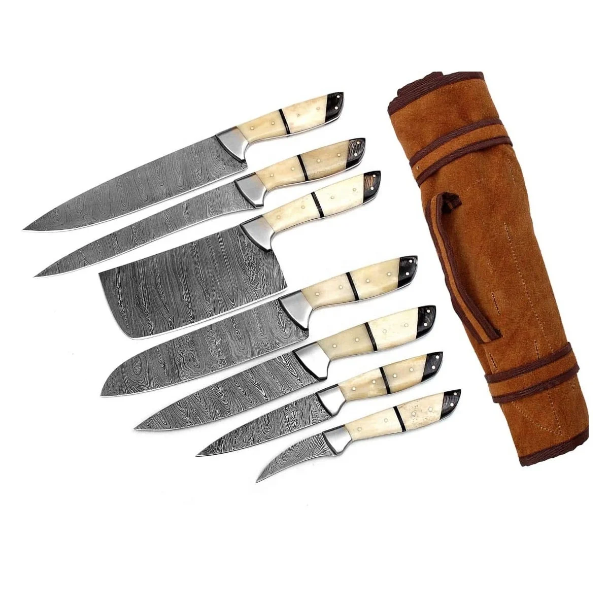 High Quality Professional 67 Layer Damascus Steel 7 Inch Kitchen Knife Santoku Chef Knife Set