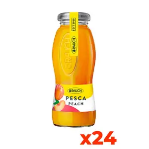 Rauch Premium Quality Peach Juice 200ml Glass Bottle 24 Bottles Rich in Vitamin C Fresh Fruit Drink for Home Use