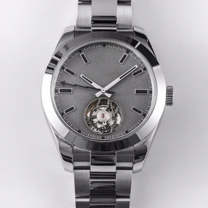New Business Classic Elegant Stainless Steel Men's Mechanical Watch Sapphire Crystal Glass Retro Luminous Automatic Casual Watch