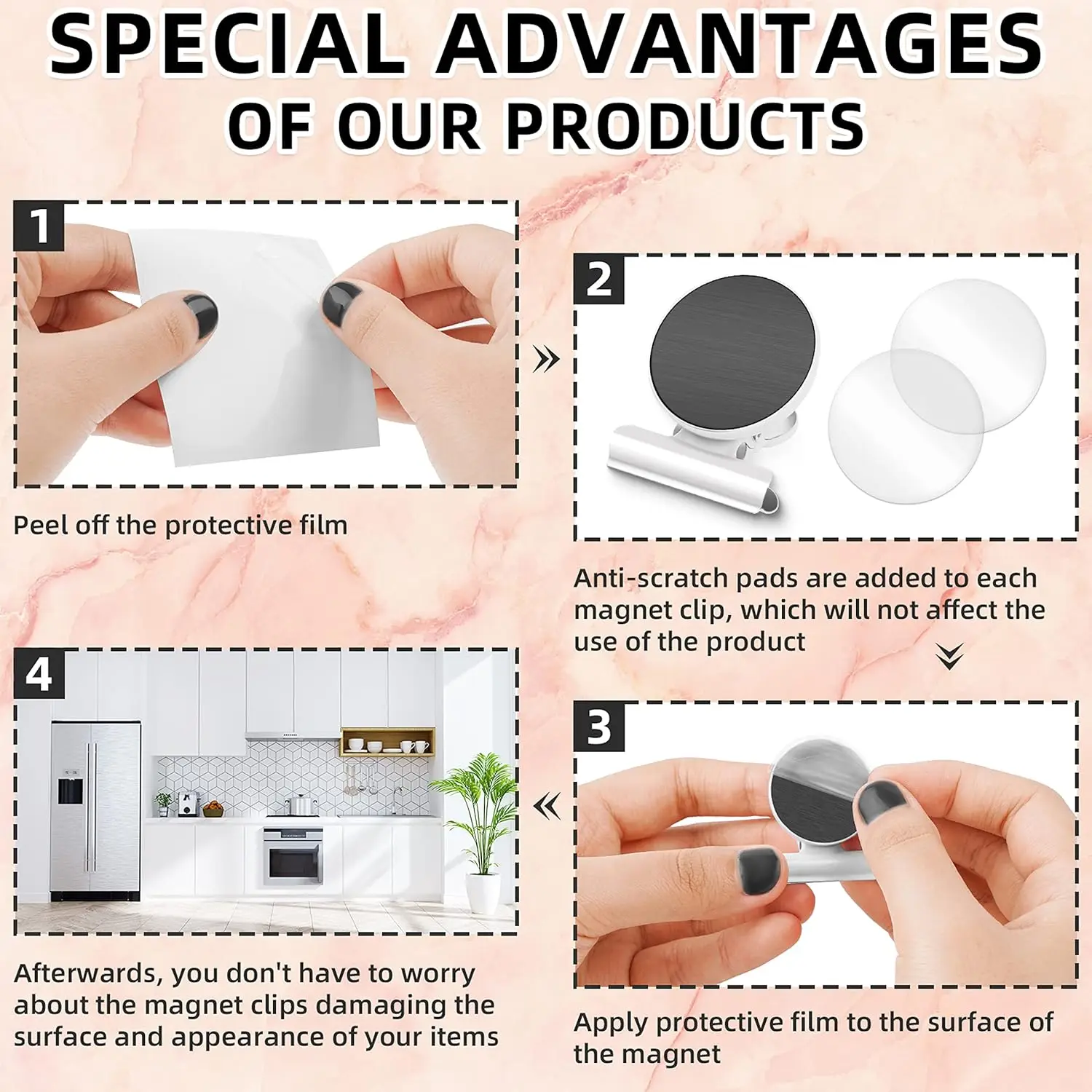 Refrigerator Magnet Hook Clips With Magnet 30mm Perfect Fridge Calendar Kitchen Office Magnets