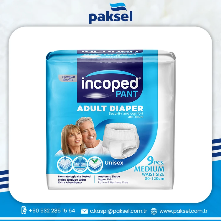 Incoped Pant Diaper Unisex Adult Diaper Medium Large And Ex Large Size