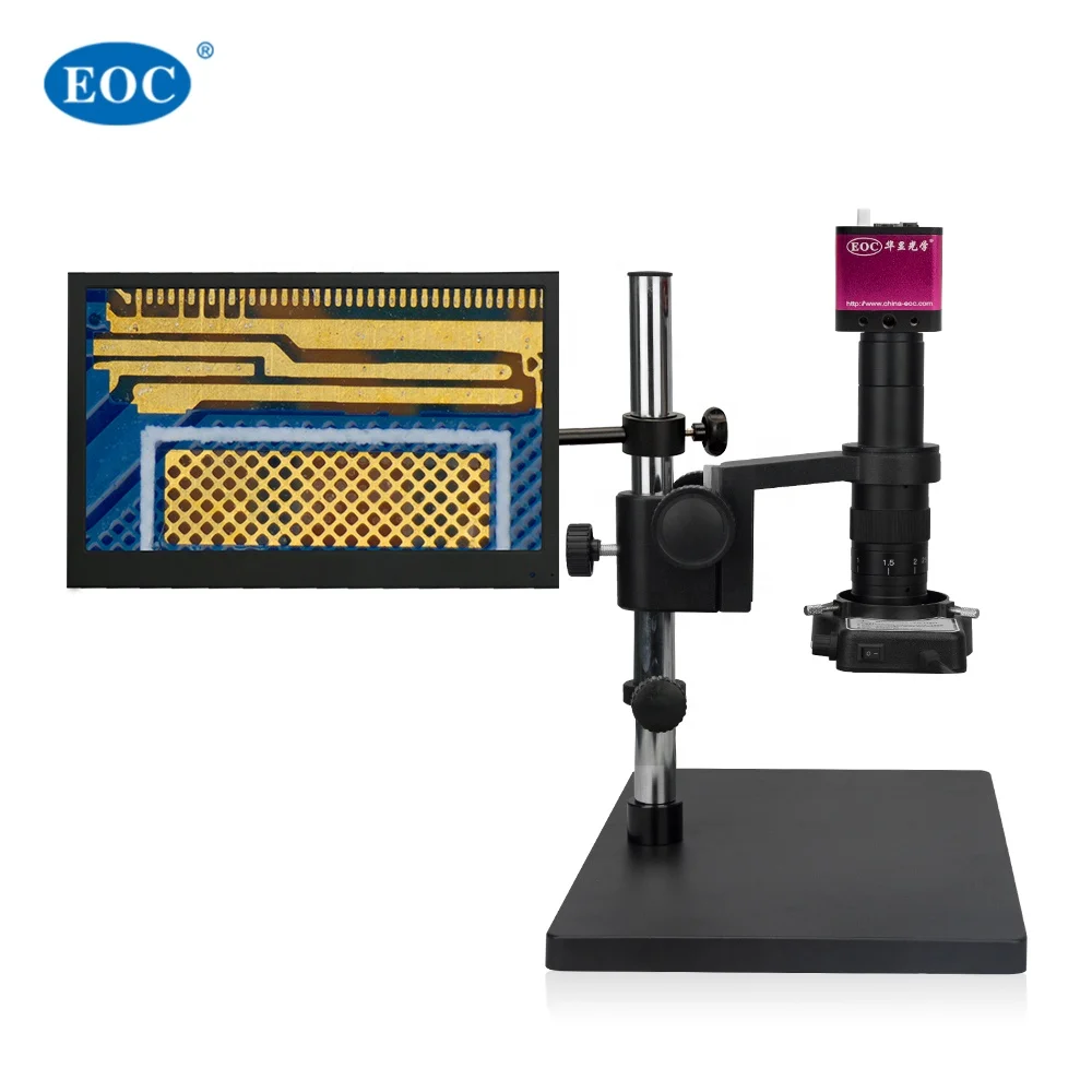 EOC HD 1080P Electronic Display Monocular Digital Microscope LED Light Source Video Type for Mobile Phone Repair ROHS Certified