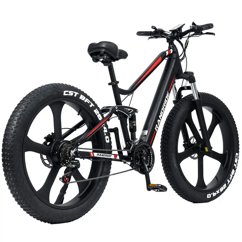 RANDRIDE YX90M Electric Mountain Bike 26 Inches Full Suspension Frame