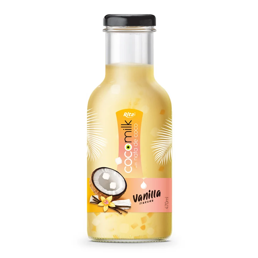 Кокосовое молоко собственной торговой марки со вкусом дуриана Nata De Coco 470 мл стеклянная бутылка пюре вьетнамского происхождения вкусный сок с бесплатным образцом