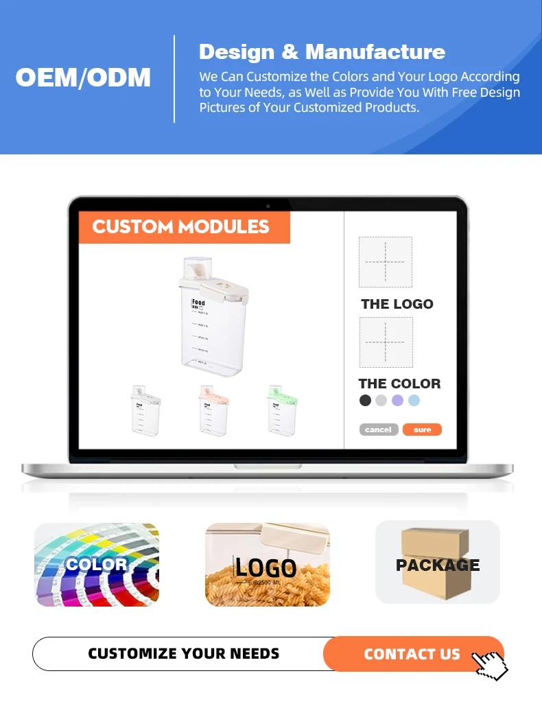 28l airtight food storage container bpa free cereal rice grain storage container transparent kitchen pantry canister-6