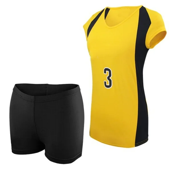 Customized Men Sleeve Volleyball Uniform Set For Adult Sports Wear Top