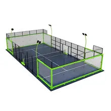 Factory Price Directly High Quality Indoor Outdoor Panoramic Padel Court Padel Club Using Padel Tennis Court