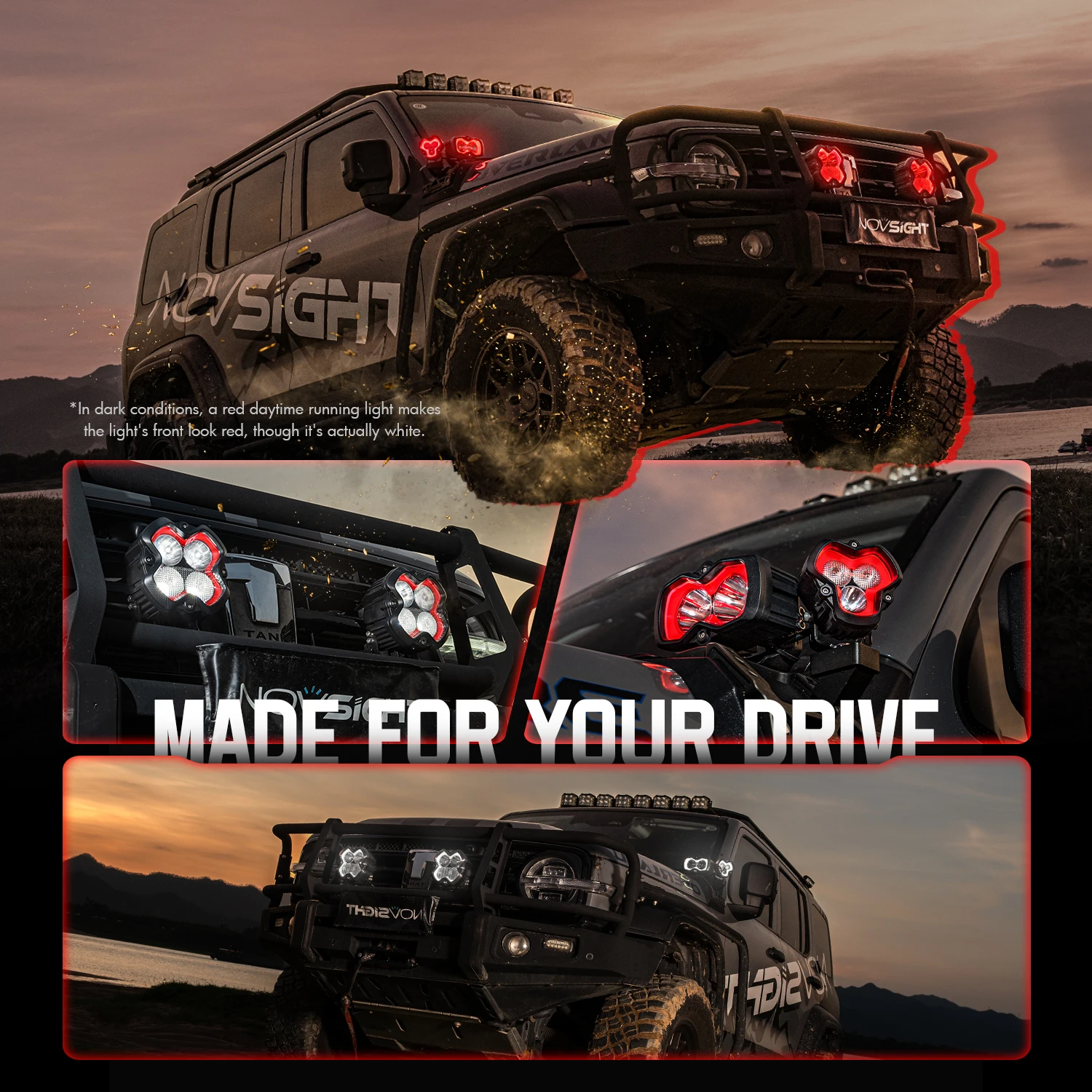 Novsight HALO SE Series 6-Inch LED Driving Headlamp 80 Watt