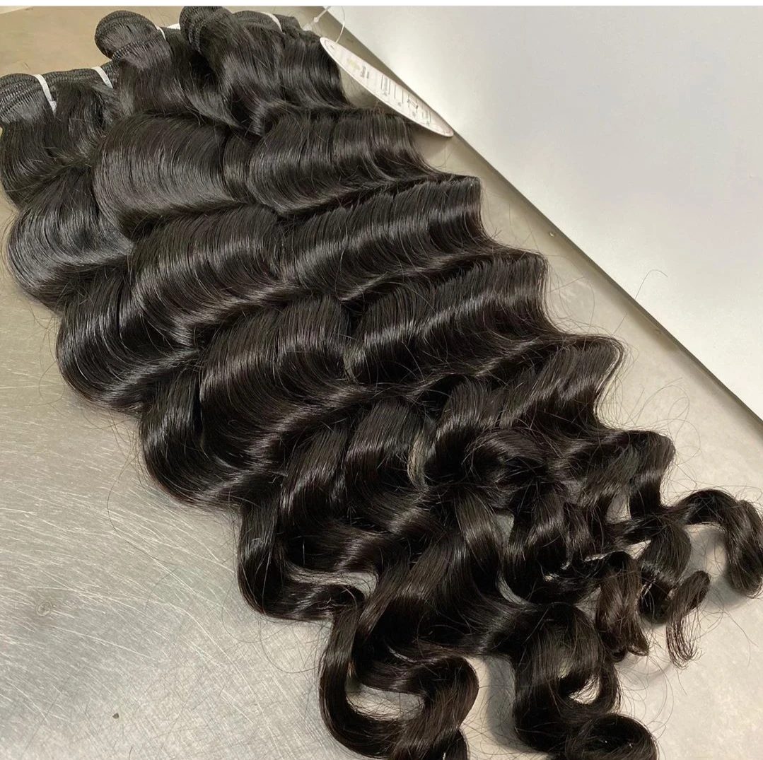 High Quality Natural Deep Curl Raw Indian Temple Hair Wholesale