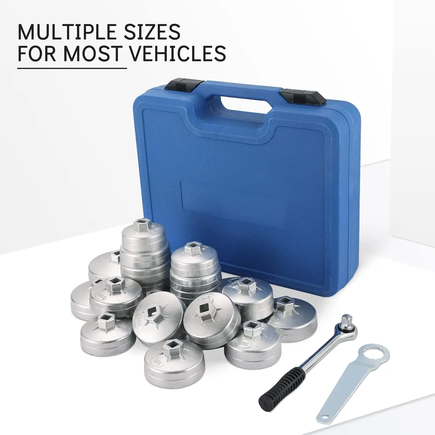 5Pcs Universal Oil Filter Socket Set Cap Wrench Kit Removal - View #9