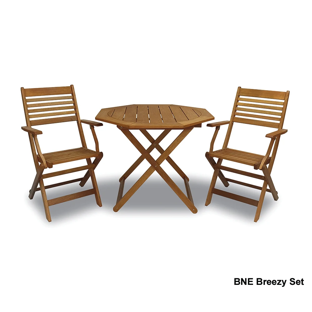Solid Tropical Wood Bne Breezy Octagonal Foldable Table High Durability
