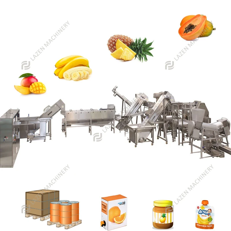 Automatic Mango Puree Processing Line mango Pulp Mango Juice Processing Machine