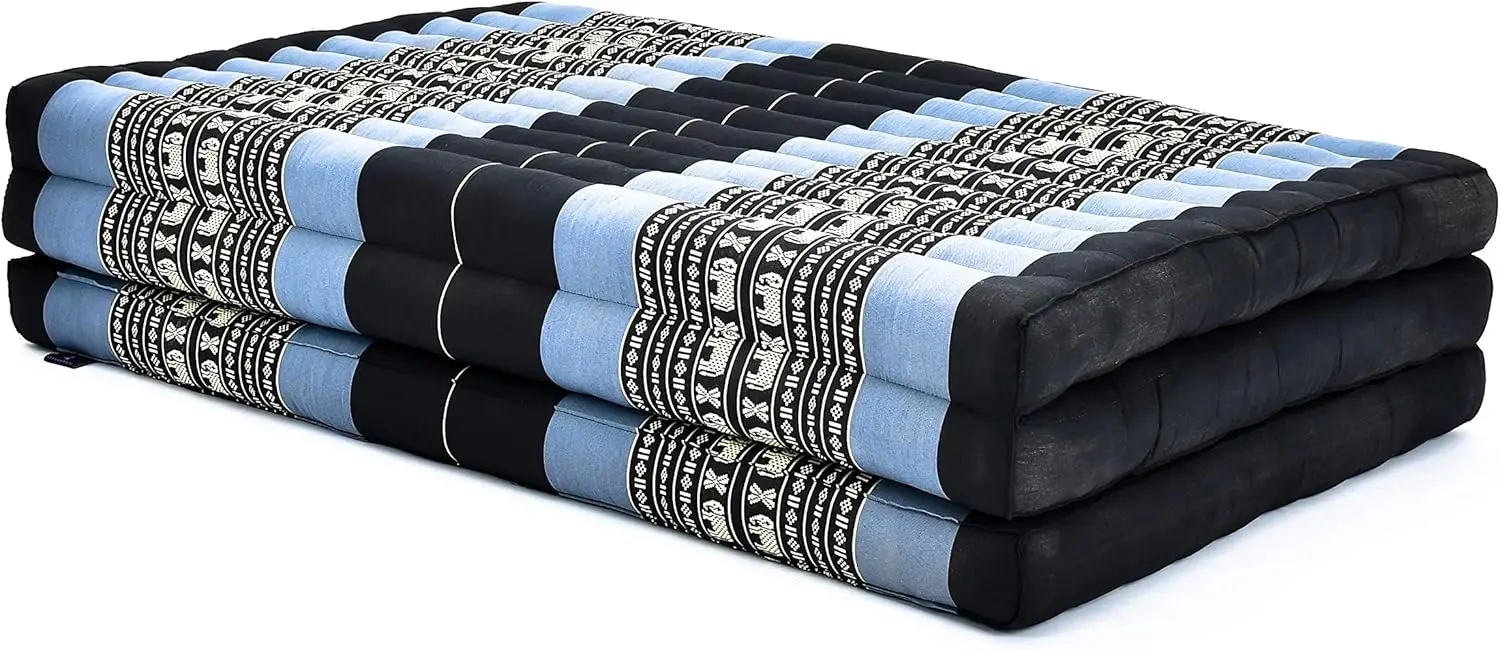 Trifold Mattress Comfortable Thai Massage Pad Foldable Relaxation Floor Mattress with Eco-Friendly Kapok