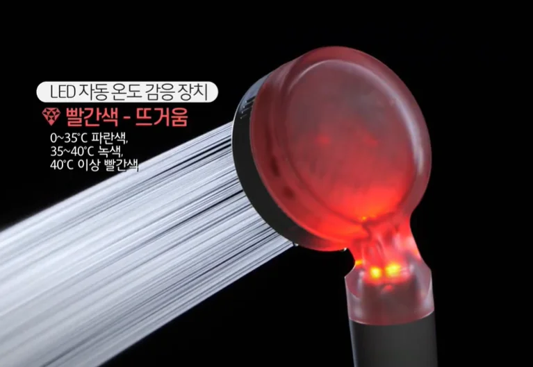 Korea Led Dual Filter Shower Head With Vitamin C And Sediment Filter For Hard Water Chlornine