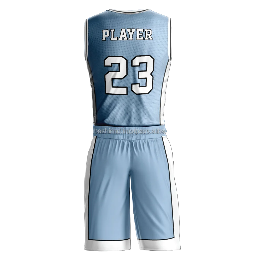 Wholesale basketball jersey color sky blue For Comfortable