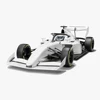 Maquette de voiture de course Dallara F3 2025 Formula 3, blanche