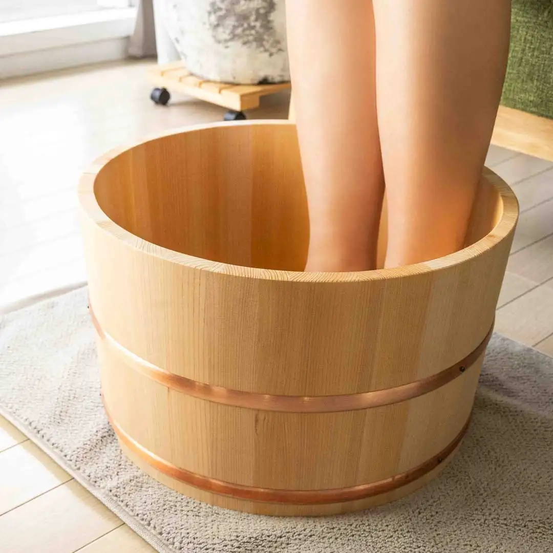 Fdit seau en bois avec poignée de SPA 6L Sauna Bucket SPA Hammam