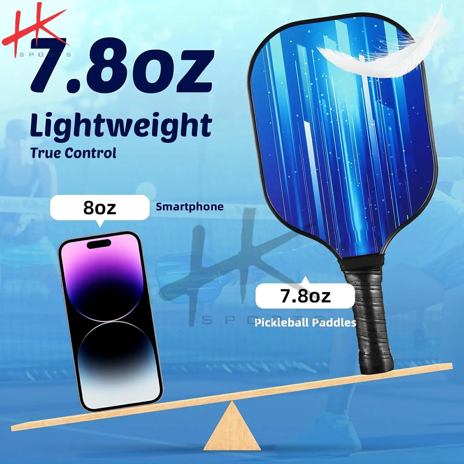 Pickleball Set Usapa Approved Lightweight Fiberglass Wood Pickleball Rackets Outdoor Grips