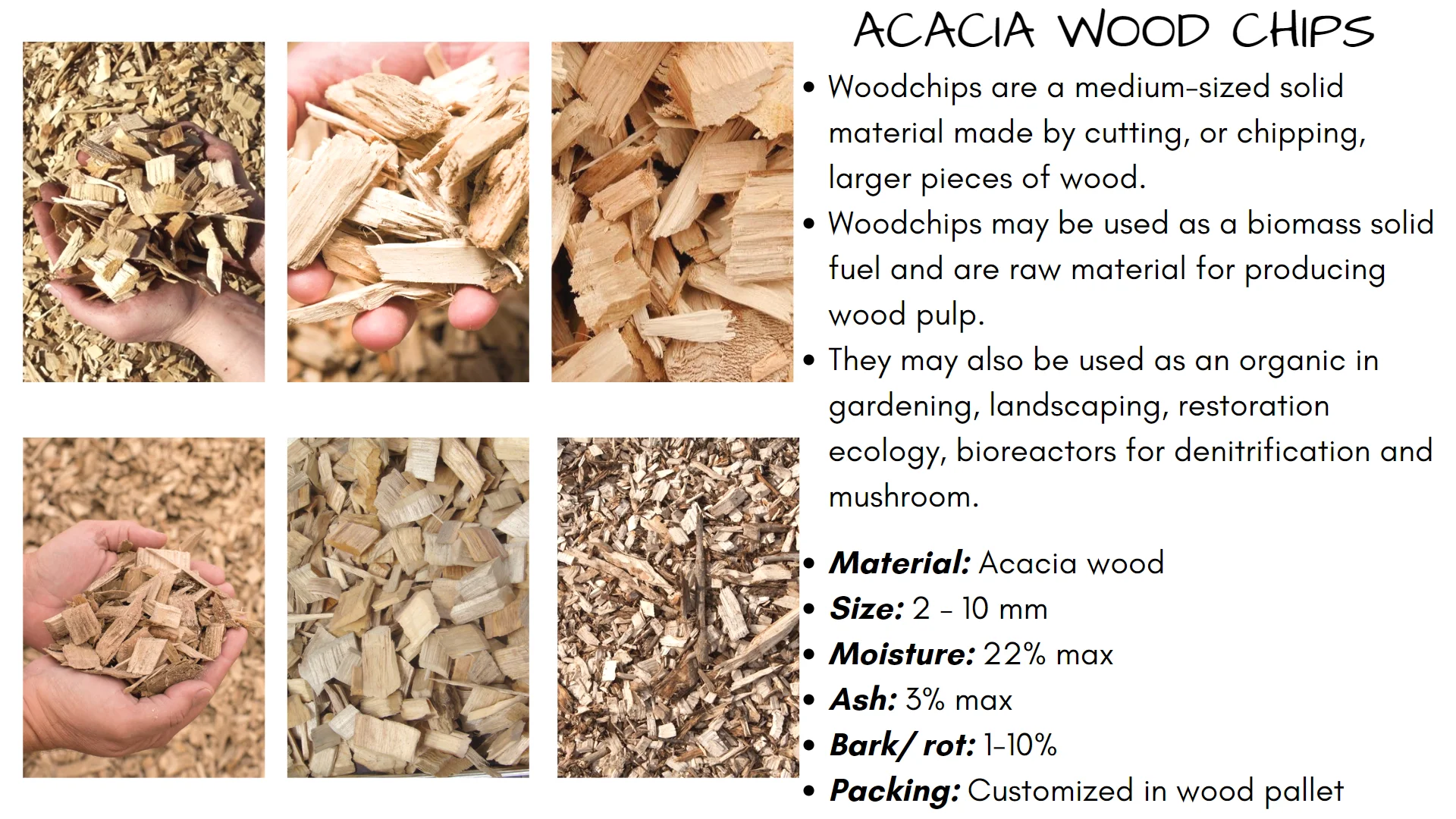 Vietnam Hot Bargain Wholesale Acacia Wooden Chips Peeled Acacia 2-10mm ...