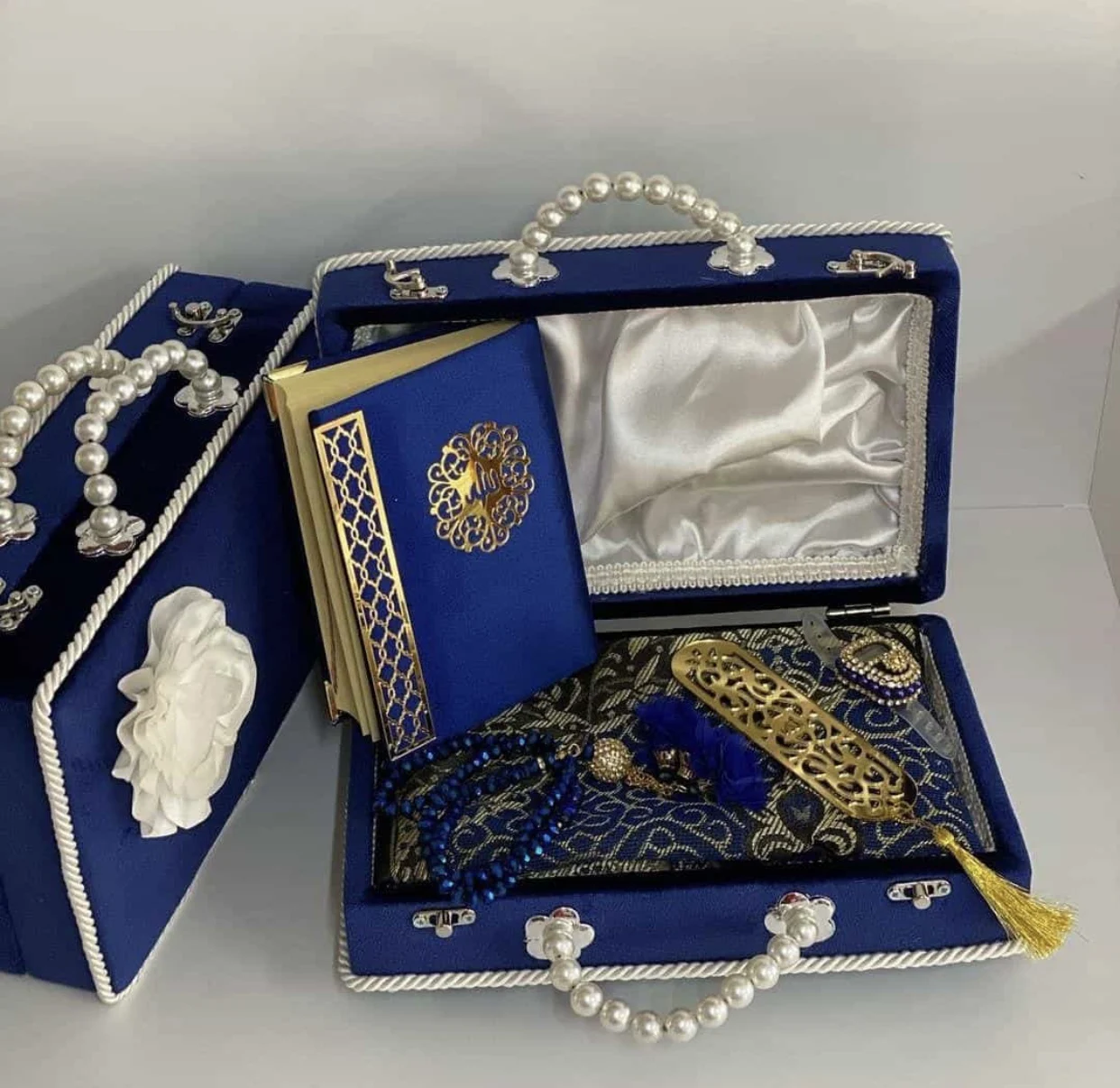 Muslim Gift Set Prayer Mat Tasbih Islamic Pearl Gift Bag For Ramadan