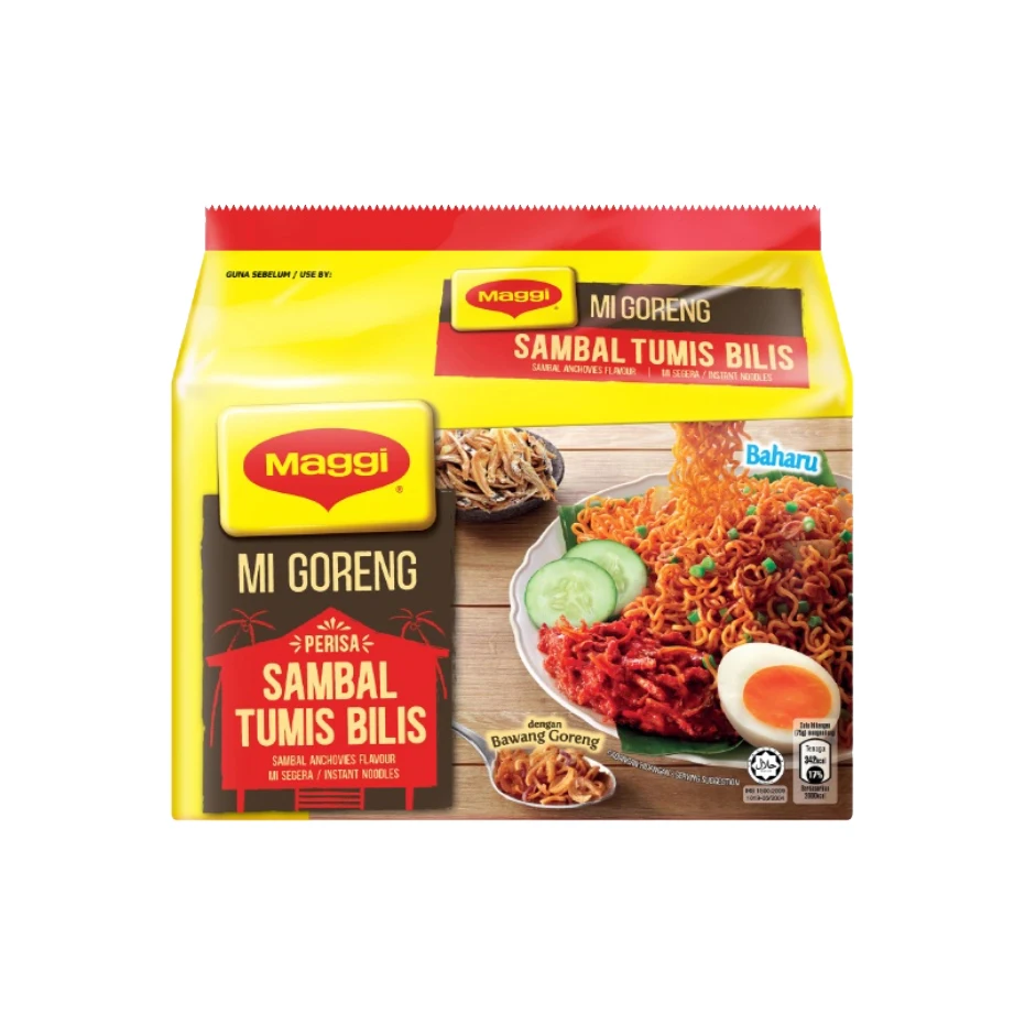 Лапша быстрого приготовления Maggi Mi Goreng Sambal Tumis Bilis 75 г x 5s 8 pkts