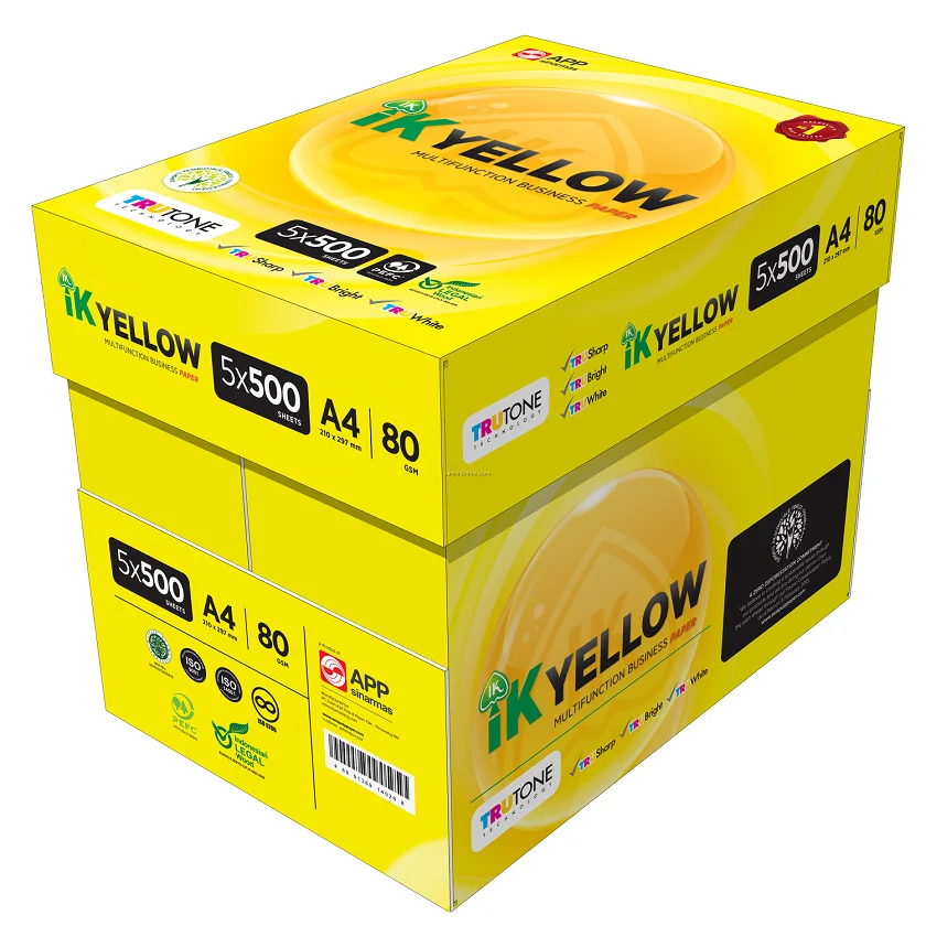 Ik Yellow A4 Paper A4 Copy Paper 80gsm 70gsm Copier Paper - Buy Papers ...