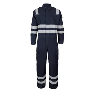 Comfortable Flame Resistant Coverall ASTM F1506 FR Workwear for Construction and Electrical Workers Flame Resistant Fr Coverall