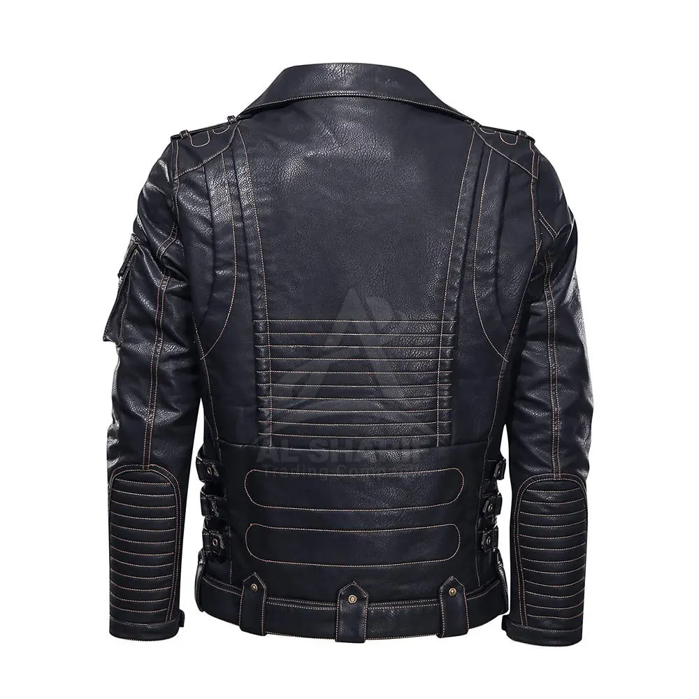 2023 New Style Light Weight Blank Windproof Men's Leather Jackets